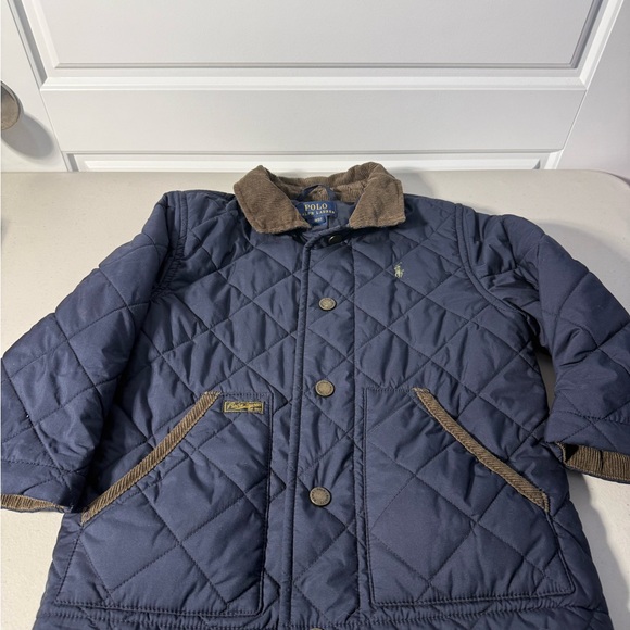 Polo Ralph Lauren Other - Ralph Lauren Quilted Barn Jacket in Navy and Brown 3T